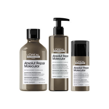 Serie Expert Absolut Repair Molecular Trio Bundle - Shampoo, Rinse-Off, Leave-In - storefront-DE | L'Oréal Partner Shop